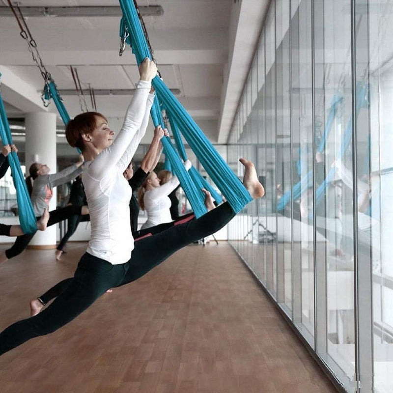 Ovyuzhen Aerial Yoga Hammock,Ultra Strong Yoga Swings Set Trapeze Extension,Antigravity Ceiling Hanging Sling Inversion Exercises - Image 5